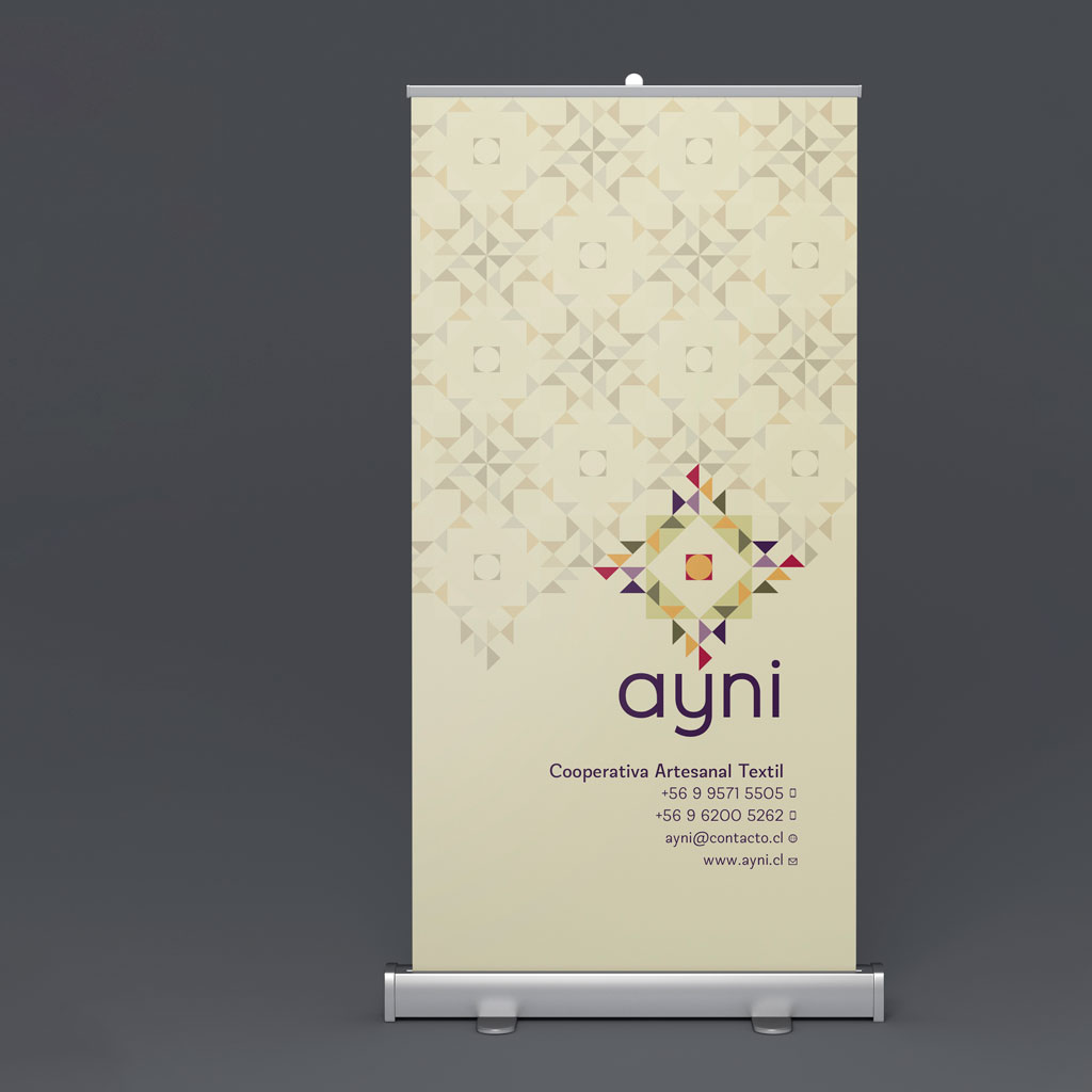 Diseño de Pendón Ayni Textil