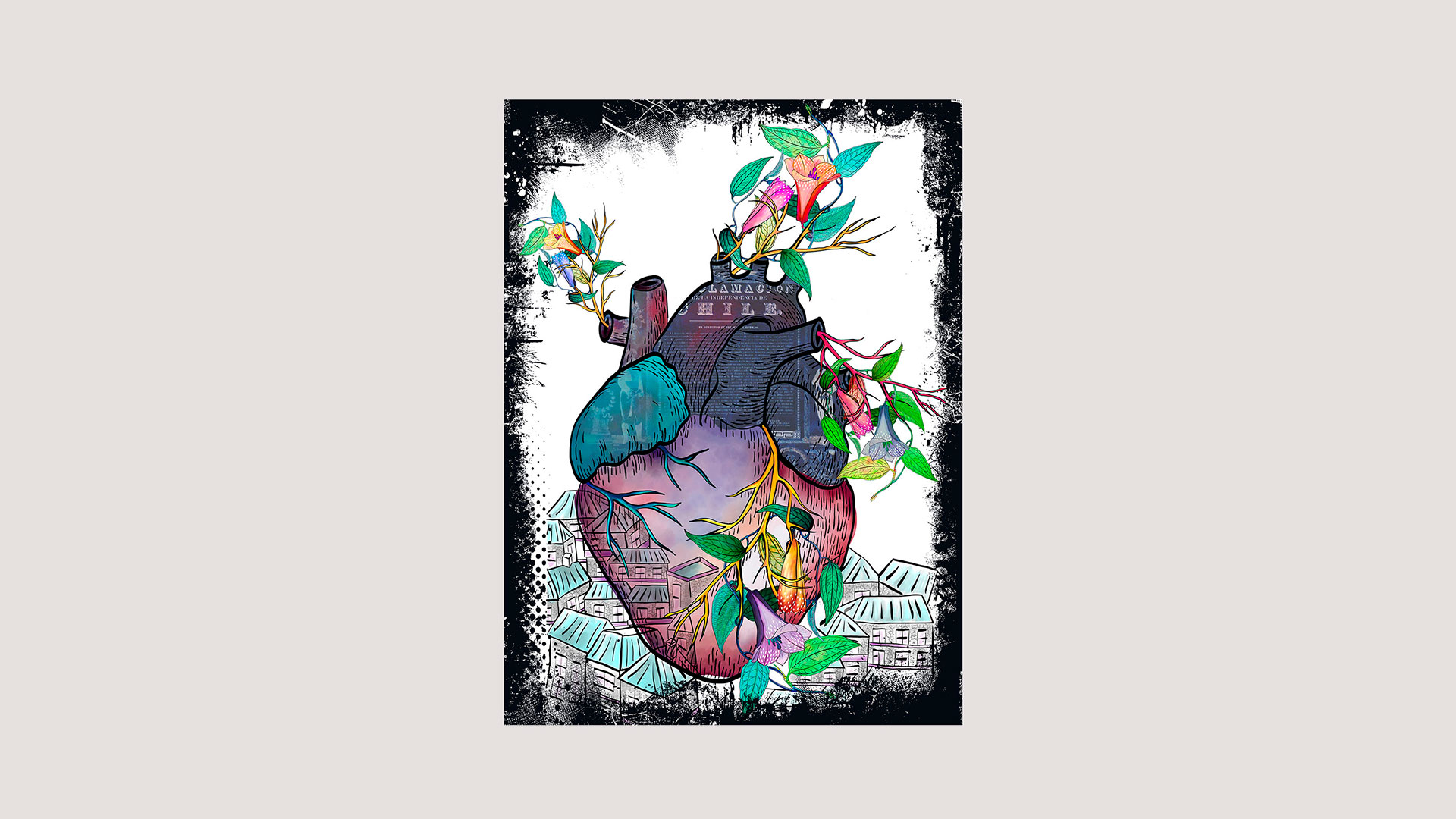 Corazón de terracota arte digital por Pamel Mansilla | estudioManada