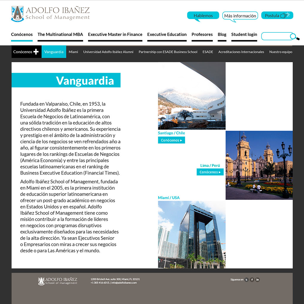 Página Web Vanguardia
